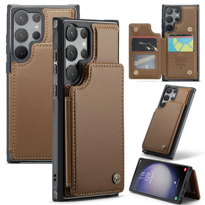 CASEME C22 Series for Samsung Galaxy S23 Ultra Case RFID Blocking Kickstand Smart Phone Protector