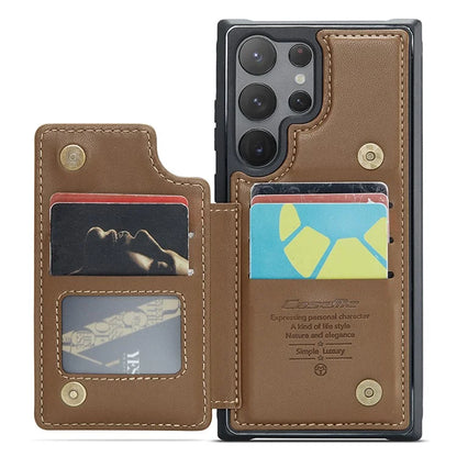CASEME C22 Series for Samsung Galaxy S23 Ultra Case RFID Blocking Kickstand Smart Phone Protector