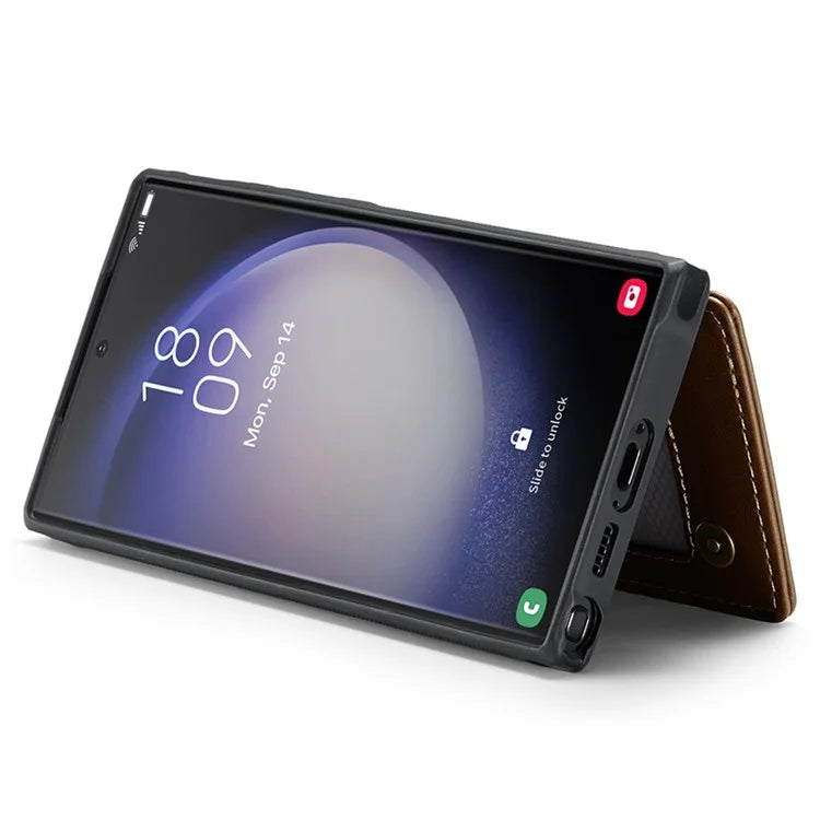 CASEME C22 Series for Samsung Galaxy S23 Ultra Case RFID Blocking Kickstand Smart Phone Protector