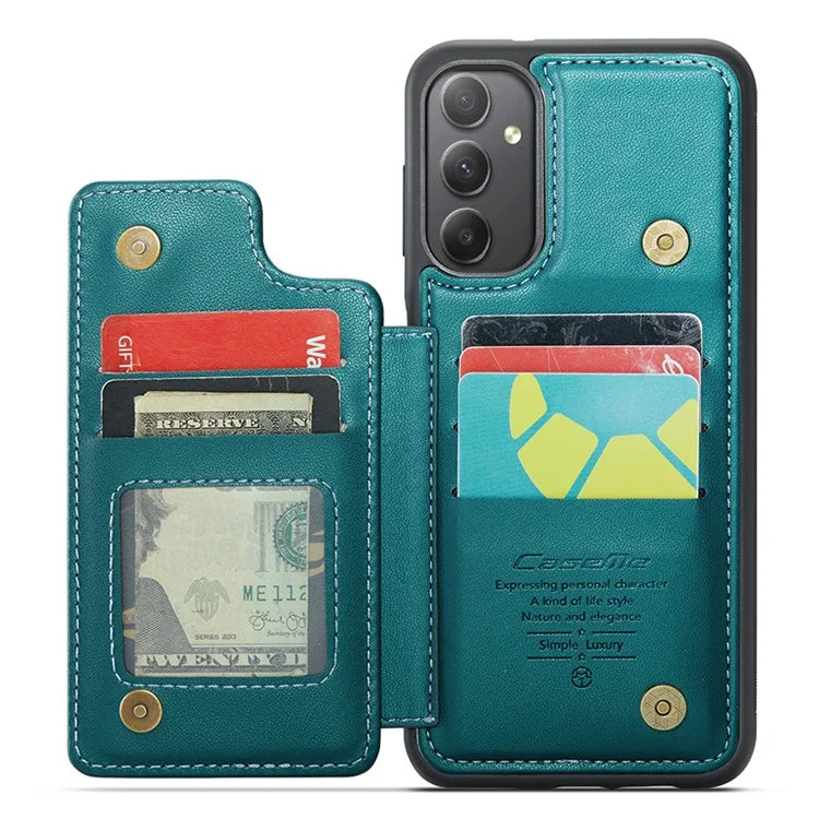 CASEME C22 Series For Samsung Galaxy A34 5G Case Glossy RFID Blocking Leather Phone Cover