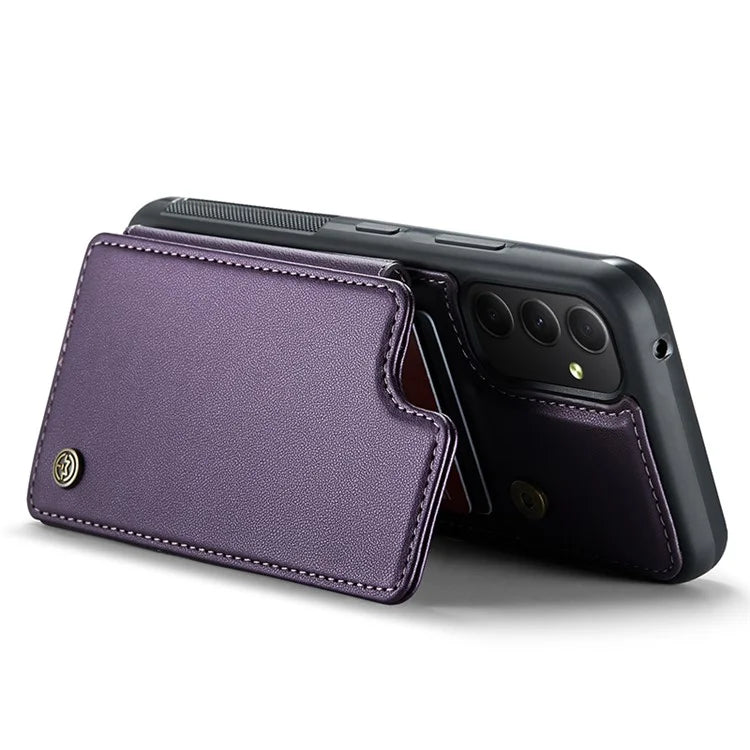 CASEME C22 Series For Samsung Galaxy A34 5G Case Glossy RFID Blocking Leather Phone Cover