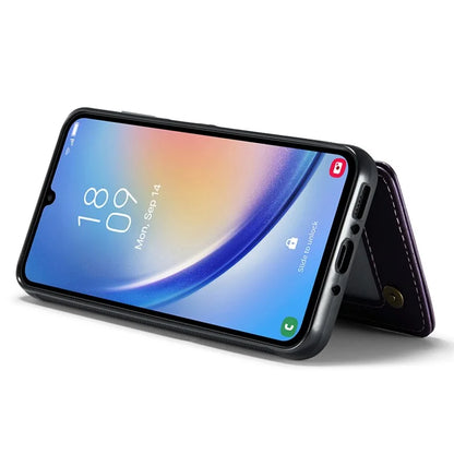 CASEME C22 Series For Samsung Galaxy A34 5G Case Glossy RFID Blocking Leather Phone Cover