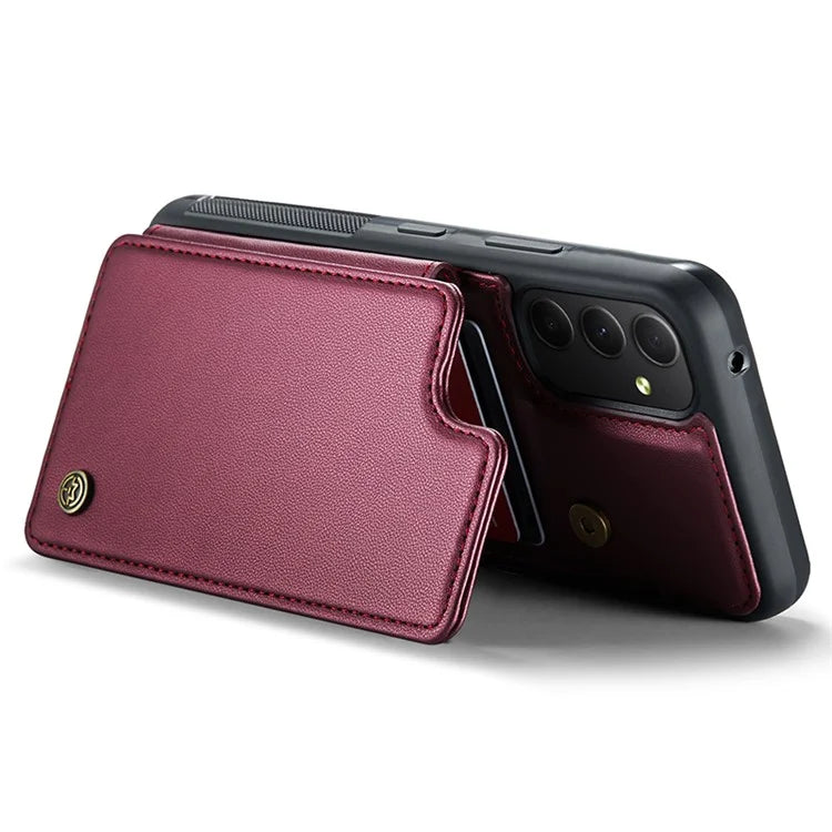 CASEME C22 Series For Samsung Galaxy A34 5G Case Glossy RFID Blocking Leather Phone Cover