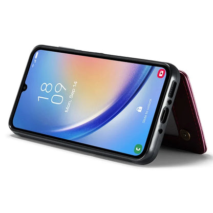 CASEME C22 Series For Samsung Galaxy A34 5G Case Glossy RFID Blocking Leather Phone Cover