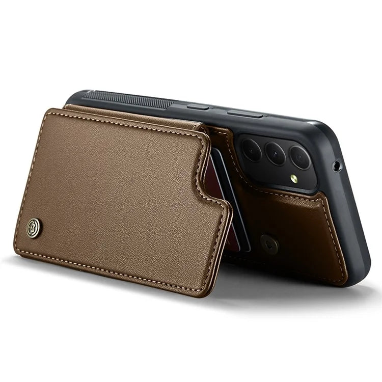 CASEME C22 Series For Samsung Galaxy A34 5G Case Glossy RFID Blocking Leather Phone Cover