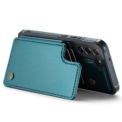 CASEME C22 Series for Samsung Galaxy S21 FE 5G Case RFID Blocking 4 Card Slots Phone Protective Cover