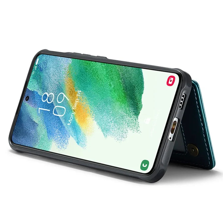 CASEME C22 Series for Samsung Galaxy S21 FE 5G Case RFID Blocking 4 Card Slots Phone Protective Cover