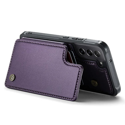 CASEME C22 Series for Samsung Galaxy S21 FE 5G Case RFID Blocking 4 Card Slots Phone Protective Cover