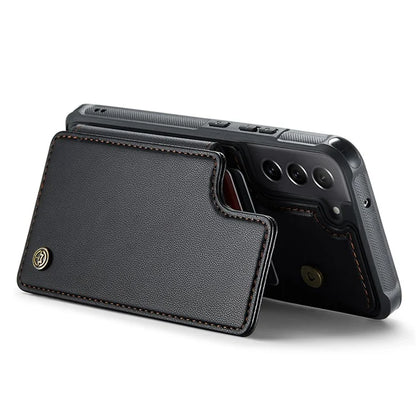 CASEME C22 Series for Samsung Galaxy S21 FE 5G Case RFID Blocking 4 Card Slots Phone Protective Cover