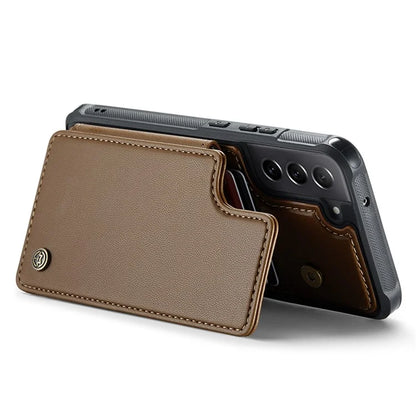 CASEME C22 Series for Samsung Galaxy S21 FE 5G Case RFID Blocking 4 Card Slots Phone Protective Cover