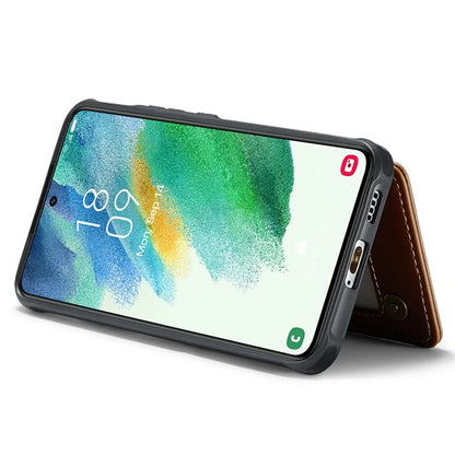 CASEME C22 Series for Samsung Galaxy S21 FE 5G Case RFID Blocking 4 Card Slots Phone Protective Cover