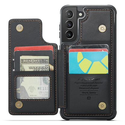 CASEME C22 Series For Samsung Galaxy S21+ 5G Case 5 Card Slots RFID Blocking Kickstand Phone Cover