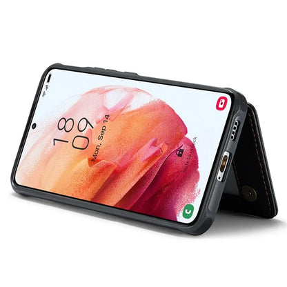 CASEME C22 Series For Samsung Galaxy S21+ 5G Case 5 Card Slots RFID Blocking Kickstand Phone Cover
