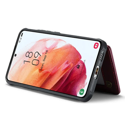 CASEME C22 Series For Samsung Galaxy S21+ 5G Case 5 Card Slots RFID Blocking Kickstand Phone Cover