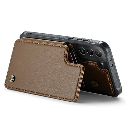 CASEME C22 Series For Samsung Galaxy S21+ 5G Case 5 Card Slots RFID Blocking Kickstand Phone Cover