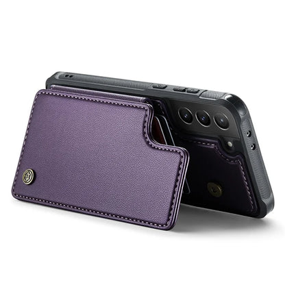 CASEME C22 Series For Samsung Galaxy S21+ 5G Case 5 Card Slots RFID Blocking Kickstand Phone Cover