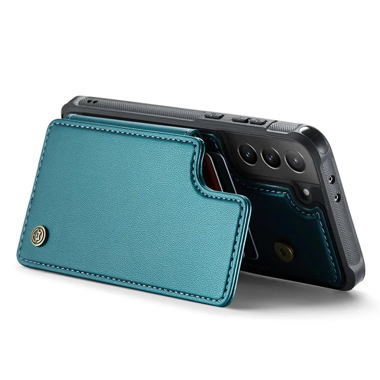 CASEME C22 Series For Samsung Galaxy S21+ 5G Case 5 Card Slots RFID Blocking Kickstand Phone Cover