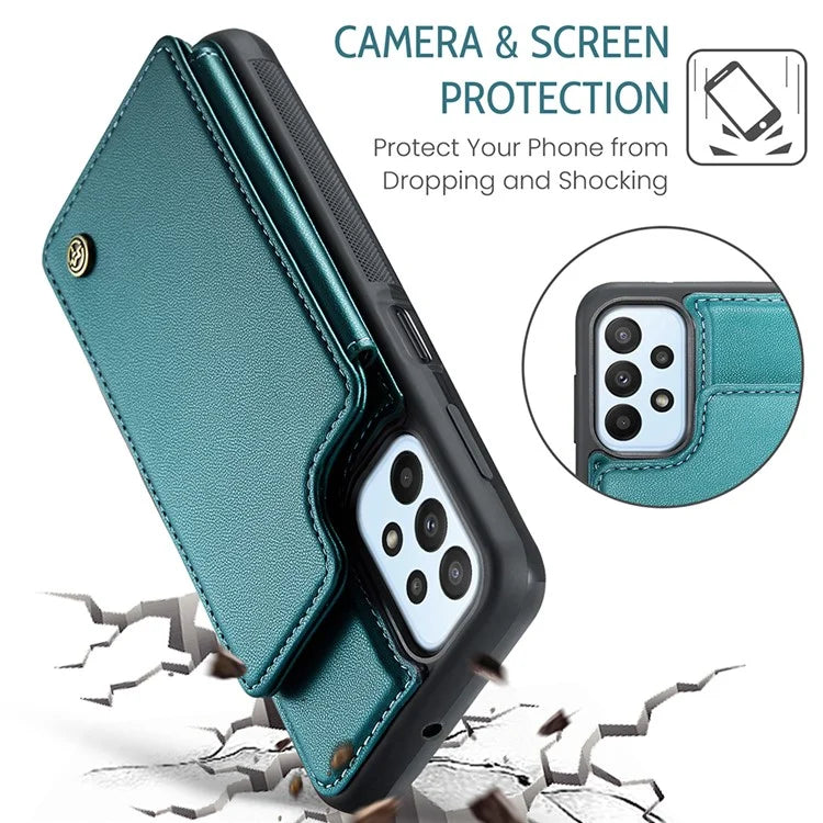 CASEME C22 Series For Samsung Galaxy A23 4G / A23 5G (Global Version) Phone Case RFID Blocking Litchi Texture Cover