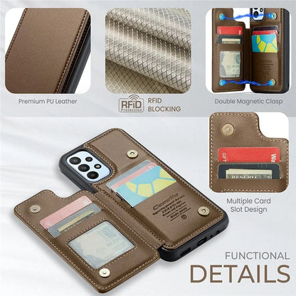 CASEME C22 Series For Samsung Galaxy A23 4G / A23 5G (Global Version) Phone Case RFID Blocking Litchi Texture Cover