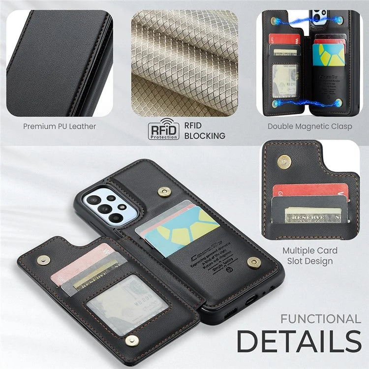 CASEME C22 Series For Samsung Galaxy A23 4G / A23 5G (Global Version) Phone Case RFID Blocking Litchi Texture Cover