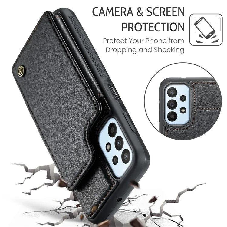 CASEME C22 Series For Samsung Galaxy A23 4G / A23 5G (Global Version) Phone Case RFID Blocking Litchi Texture Cover
