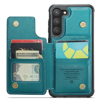 CASEME C22 Series for Samsung Galaxy S23 Case Litchi Texture Card Holder Phone Kickstand Cover
