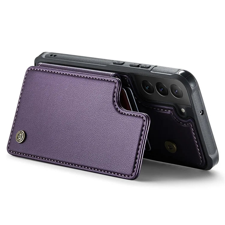 CASEME C22 Series for Samsung Galaxy S22 5G Case RFID Blocking Cover with 4 Card Slots