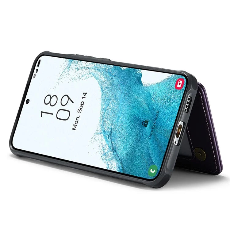 CASEME C22 Series for Samsung Galaxy S22 5G Case RFID Blocking Cover with 4 Card Slots