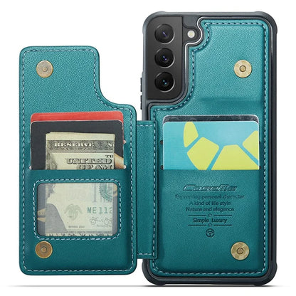 CASEME C22 Series for Samsung Galaxy S22 5G Case RFID Blocking Cover with 4 Card Slots