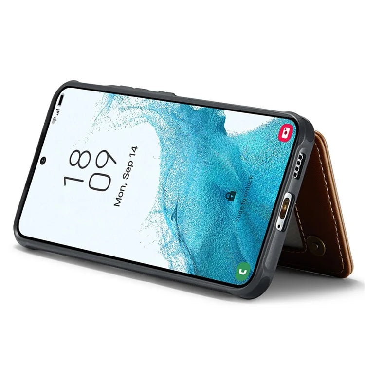 CASEME C22 Series for Samsung Galaxy S22 5G Case RFID Blocking Cover with 4 Card Slots