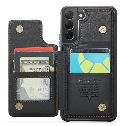 CASEME C22 Series for Samsung Galaxy S22 5G Case RFID Blocking Cover with 4 Card Slots