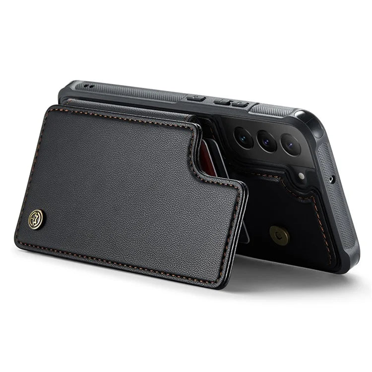 CASEME C22 Series for Samsung Galaxy S22 5G Case RFID Blocking Cover with 4 Card Slots
