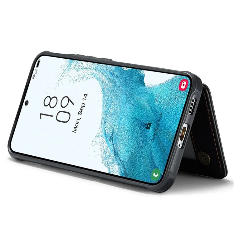 CASEME C22 Series for Samsung Galaxy S22 5G Case RFID Blocking Cover with 4 Card Slots