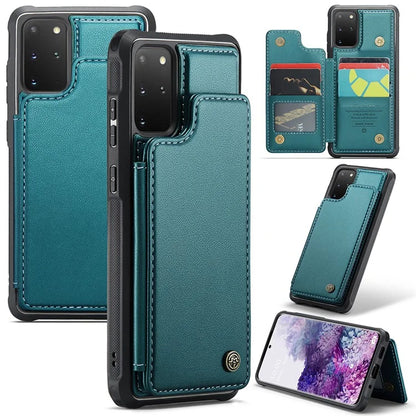 CASEME C22 Series for Samsung Galaxy S20 Plus 4G / 5G Case 5 Card Slots Phone Kickstand Cover