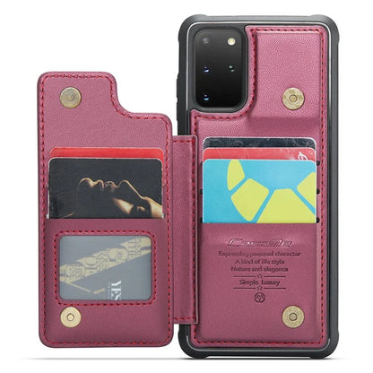 CASEME C22 Series for Samsung Galaxy S20 Plus 4G / 5G Case 5 Card Slots Phone Kickstand Cover