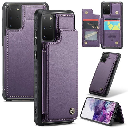 CASEME C22 Series for Samsung Galaxy S20 Plus 4G / 5G Case 5 Card Slots Phone Kickstand Cover