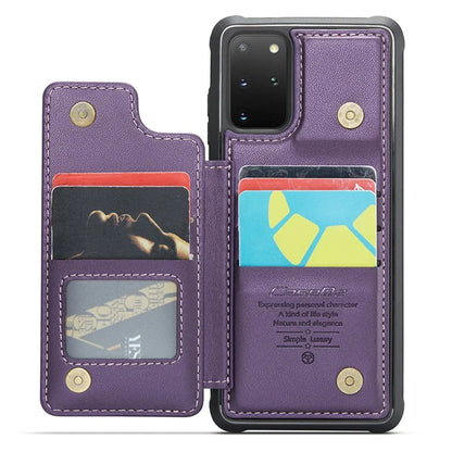 CASEME C22 Series for Samsung Galaxy S20 Plus 4G / 5G Case 5 Card Slots Phone Kickstand Cover