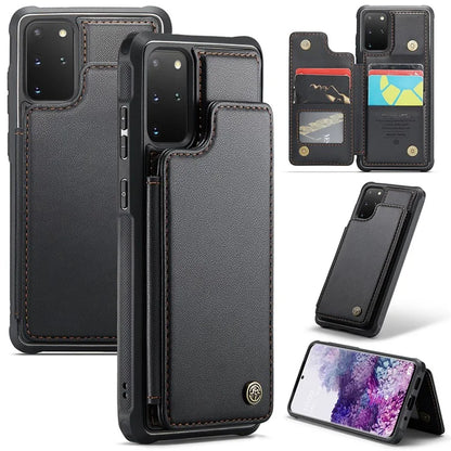 CASEME C22 Series for Samsung Galaxy S20 Plus 4G / 5G Case 5 Card Slots Phone Kickstand Cover