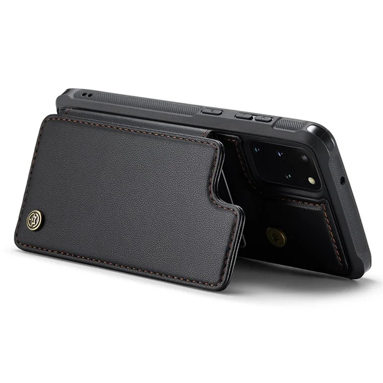 CASEME C22 Series for Samsung Galaxy S20 Plus 4G / 5G Case 5 Card Slots Phone Kickstand Cover