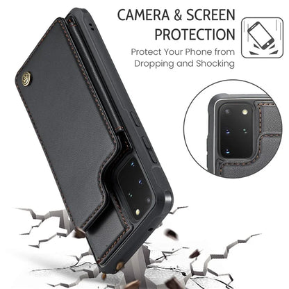 CASEME C22 Series for Samsung Galaxy S20 Plus 4G / 5G Case 5 Card Slots Phone Kickstand Cover