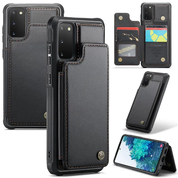 CASEME C22 Series for Samsung Galaxy S20 FE / FE 5G / S20 Lite / S20 FE 2022 Phone Case with 5 Card Slots Kickstand