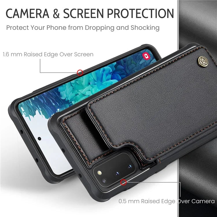 CASEME C22 Series for Samsung Galaxy S20 FE / FE 5G / S20 Lite / S20 FE 2022 Phone Case with 5 Card Slots Kickstand