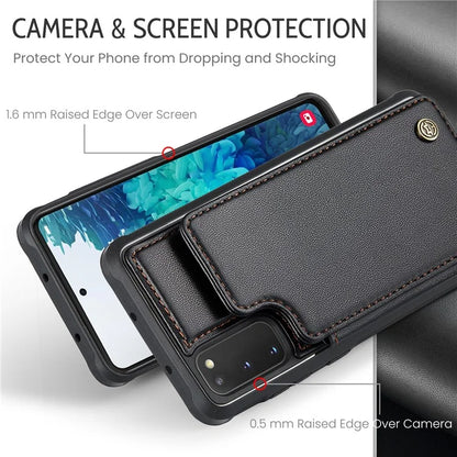 CASEME C22 Series for Samsung Galaxy S20 FE / FE 5G / S20 Lite / S20 FE 2022 Phone Case with 5 Card Slots Kickstand
