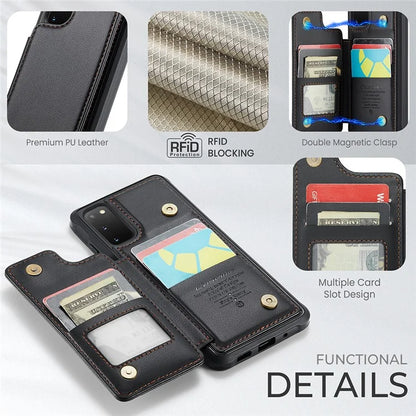 CASEME C22 Series for Samsung Galaxy S20 FE / FE 5G / S20 Lite / S20 FE 2022 Phone Case with 5 Card Slots Kickstand