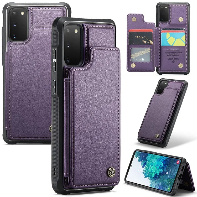 CASEME C22 Series for Samsung Galaxy S20 FE / FE 5G / S20 Lite / S20 FE 2022 Phone Case with 5 Card Slots Kickstand