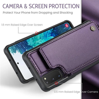 CASEME C22 Series for Samsung Galaxy S20 FE / FE 5G / S20 Lite / S20 FE 2022 Phone Case with 5 Card Slots Kickstand