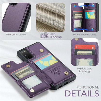 CASEME C22 Series for Samsung Galaxy S20 FE / FE 5G / S20 Lite / S20 FE 2022 Phone Case with 5 Card Slots Kickstand