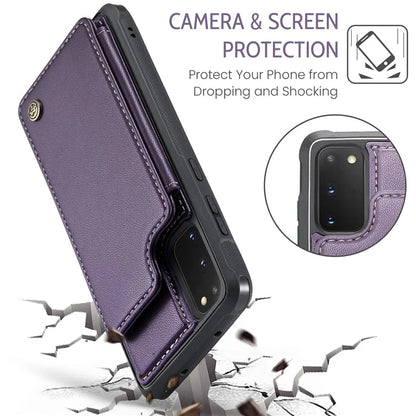 CASEME C22 Series for Samsung Galaxy S20 FE / FE 5G / S20 Lite / S20 FE 2022 Phone Case with 5 Card Slots Kickstand