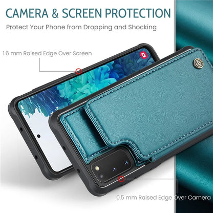 CASEME C22 Series for Samsung Galaxy S20 FE / FE 5G / S20 Lite / S20 FE 2022 Phone Case with 5 Card Slots Kickstand