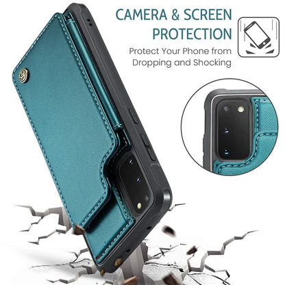 CASEME C22 Series for Samsung Galaxy S20 FE / FE 5G / S20 Lite / S20 FE 2022 Phone Case with 5 Card Slots Kickstand